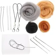 HEALSOPTHY 1 Set Creative DIY Felt Craft Kit for Cat Needle Engaging Needlework for Parent Activity Fun Felt Animal Projects