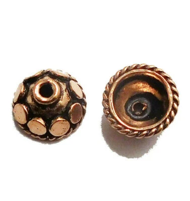 70 PCS 8MM BALI BEAD CAP ANTIQUE COPPER JEWELRY MAKING CAP 264 A217