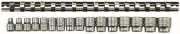 Teng Tools M3816 3/8" Drive Regular 6 Point Socket Clip Rail (16pc)
