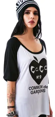 [Hollywood Made] Miss Apple Loose Baseball Tee