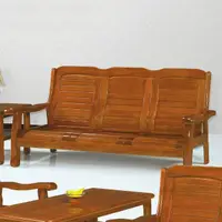 在飛比找momo購物網優惠-【MUNA 家居】5011型柚木色實木三人椅/不含1+2+大