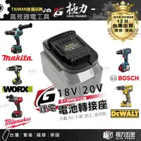 在飛比找Yahoo!奇摩拍賣優惠-極力 18V 20V 電池轉接座 牧田 德偉 米沃奇 博世 