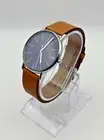 Skagen Denmark Signatur Minimalist Series Men's Watch, SKW6355, Blue/Tan