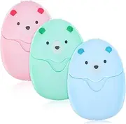Toddmomy Multi-use Travel Soap Sheets 3 Pack Compact Portable for Hand Face Body Cleaning Pp Material Colorful