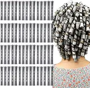 Hair Perm Rollers - 60-pieces Perm Styling Rollers | Women Manual Styling Supplies Curling Tools for Home Beauty Salon Hairdressing School Barbershop