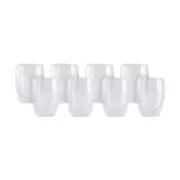 8pc Maxwell & Williams Blend Double Wall 350ml Glass Cup Set - Clear