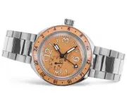 Vostok Amphibia 96075A NEPTUNE GMT Watch Orange Automatic Diver