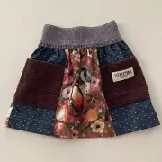 Kookooshka 2T Toddler Girl Backyard Birds and Spring Flowers Skirt Cape Cod