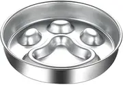 AIMALL Pet Slow Feeder Bowl for Cats and Dogs, Non-Slip Stainless Steel Dish, Promotes Healthy Eating, 28 oz/33 oz - Silver