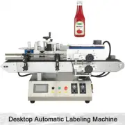 Desktop Automatic Round Bottle Glass Jars Sticker Label Labeling Machine