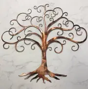 Swirled Tree of Life - Metal Wall Art - Copper 30"
