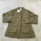 New Toteme Jacket Womens 34 Org.$630 Army Jacket Khaki Green Military Coat