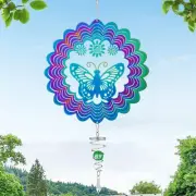 Light Catcher Wind Spinners Outdoor with Spiral Tail - Butterfly 3D Hanging G...