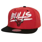Mens MITCHELL & NESS NBA TRANSCRIPT SNAPBACK BULLS