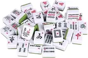 Mahjong Set Mah Jong Chinese Mahjong Classic Mahjong Set 144 Tiles with 2 Dice Home Family Dorm Party Chinese Mah Jongg Set