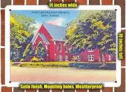 METAL SIGN - Alabama Postcard - First Methodist Church, Heflin, Alabama