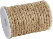 Brown Jute Rope Thick Twine for Crafting and Gardening Heavy Duty Natural Jute Twine for Bundling Climbing Plants and Cat Scratch Posts