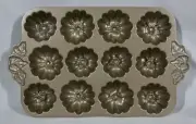 NORDIC WARE PUMPKIN PATCH 12 MINI BUNDT CAKES PAN 16 1/2" X 10" NON-STICK NEW