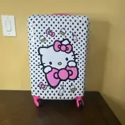 Sanrio Hello Kitty Hard Side Rolling Suitcase Luggage Carry On Bag Wheels Handle