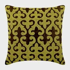 Decorative Couch Cushion Case Brown 16"x16", Home Decor Silk Abstract - Adara