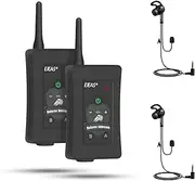 EJEAS FBIM Professional Football Referee Bluetooth Intercom Headset Communication System, 1500M 4 Person Online Intercom, CVC Noise Reduction, with Arm Pocket (2 Pack)
