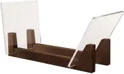 Vinyl Record Storage Holder Capacity Acrylic Ends Display Stand Wooden LP Vinyl Album Desktop Rack