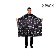 Betty Dain Stache Styles Hair Barber Styling Cape Black- Pack of 2