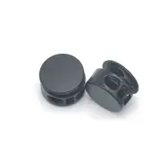 DIY 30pcs/lot Round Metal Alloy Stoppers Toggle Cord Locks Drawstring Two Hol...