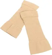 SEWOART Postpartum Arm Slimming Sleeves Elastic Compression Arm Sleeve for Women Arm Shaper for Workout Beige