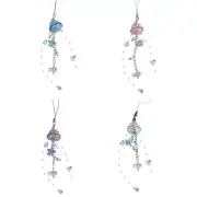 Contemporary Jellyfish Phone Charm Strap with Pearls and Star Embellishment