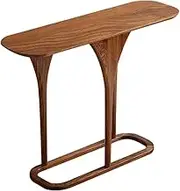 Hallway Table 47-Inch Skinny Console Table with Geometric Base Farmhouse Sofa Table, Thickened Behind Couch Table for Living Room Foyer Corridor Console Tables for Hallway Slim
