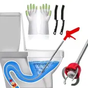68inch Toilet Snake Drain Clog Remover, Upgraded Snake Drain Tool, Flexible C...