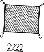 QLoztyse Elastic Cargo Net with 4 Hooks for Camping and Garden Use, Style B