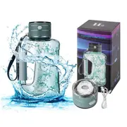 Nevenka 1.5L Hydrogen Water Bottle Rechargeable Water Bottle for Travel Sport Drinking-Green