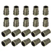 30Pcs 6mm Metal Bell Stopper Conical Cord Ends Lock Fastener Stopper, Bronze