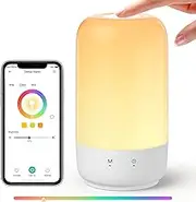 meross Smart Table Lamp, WiFi Lamp Support Apple HomeKit Alexa Google Assistant SmartThings, Bedroom Touch Lamp RGBWW Colour Voice Remote app Control (2.4GHz WiFi Only)