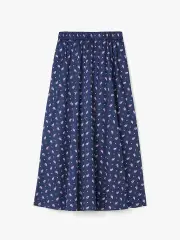 Paisley Foulard Midi Skirt