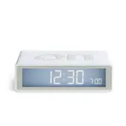 NEW Lexon Flip+ Travel Reversible LCD Alarm Clock White