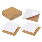 100x1mm Self-Adhesive Cork Coasters, 25pcs Square Cork Mats Cork Backing Sheets