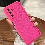 [MOWIME] Compatible with Samsung Galaxy A13 5G Case, Cheetah Print Shockproof Soft TPU Protective Case for Women Girls, Slim Anti Scratch Leopard Case for Samsung Galaxy A13 5G 6.5 Inch, Hot Pink