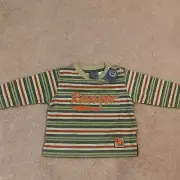 NWT PUMPKIN PATCH INFANT BOYS LONG SLEEVED SHIRT, SIZE 0, RANGER, STRIPED