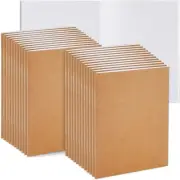 Kraft Notebook - 24-Pack Unlined Blank Books, Unruled Plain Travel Journals f...
