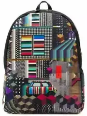 $425 PAUL SMITH Signature Multi Stripe 'GEOMETRIC MINI' Backpack Rucksack Bag