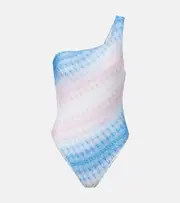 [Missoni] Missoni Zigzag ombré lamé swimsuit UK 12 blue