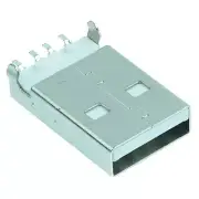 USB Type A Vertical PCB Plug Connector - White