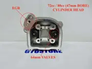 72cc / 80cc (47mm BORE) EGR STYLE CYLINDER HEAD *64mm VALVES* FOR QMB139 MOTORS