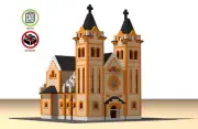 Lego Catholic Church of Nyiregyhaza building instruction - MOC