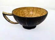 1PCS Ceylon Coconut Shell Bowl Tea Cup Eco Friendly Handmade NEW