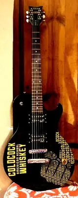 Rare Schecter Guitar Coldcock Whiskey design New In Box Since 2013. Collectible!