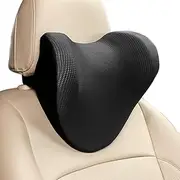YUNNUO Car Seat Neck Cushion, Car Cushion for Driver's Seat with Adjustable Strap, Space Memory Foam Car Cushion for Ice Silk, Breathable Car (Black)
